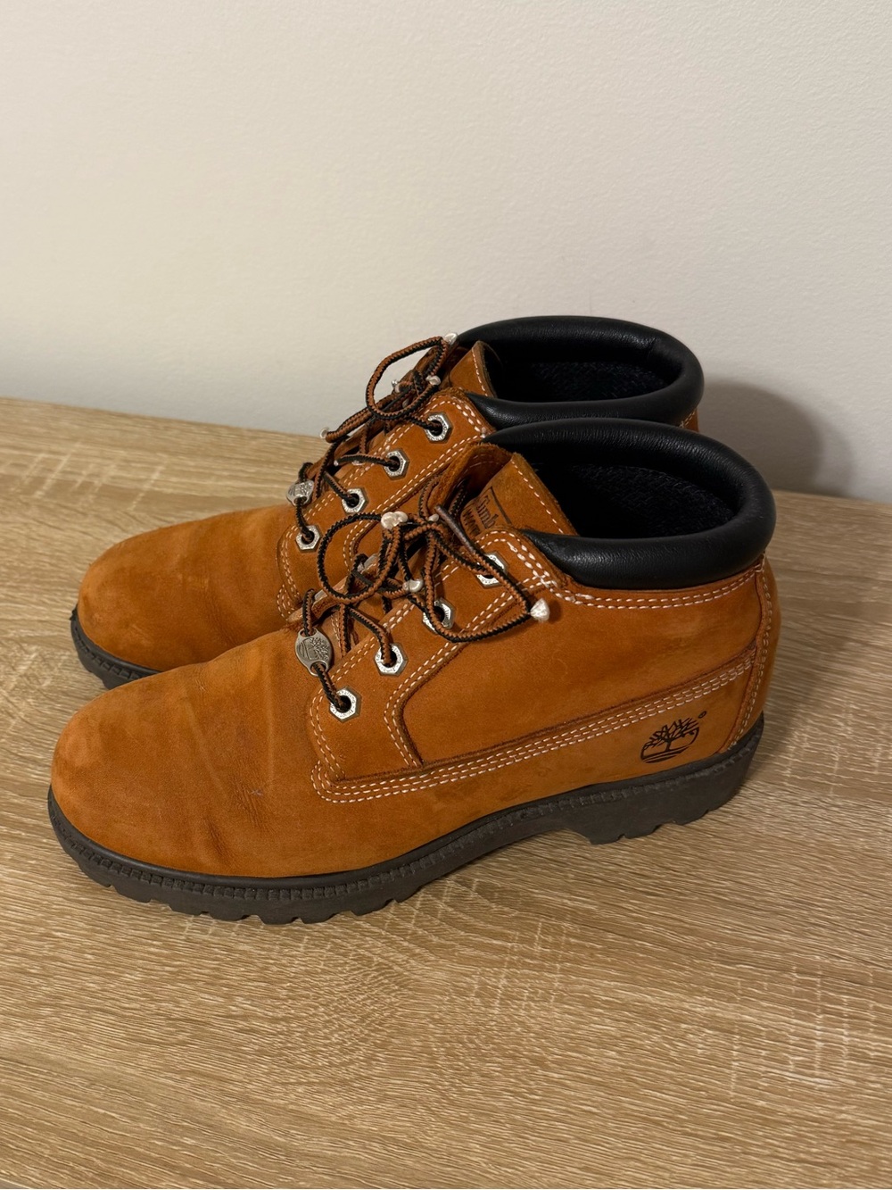 Timberland - Orange-Brown Suede Lace-Up Work Boots
